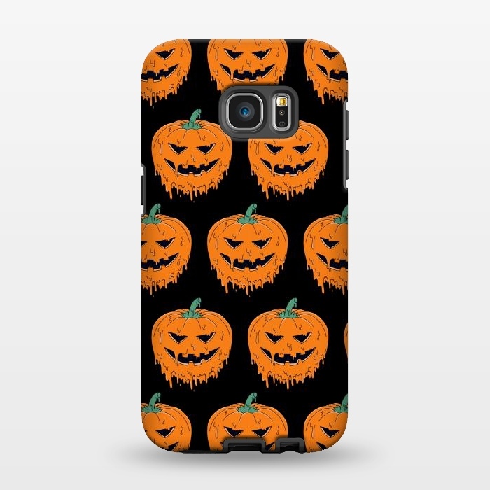 Galaxy S7 EDGE StrongFit Melted Pumpkin Pattern by Coffee Man