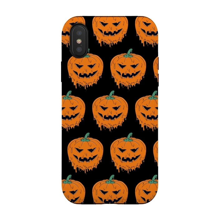 iPhone Xs / X StrongFit Melted Pumpkin Pattern by Coffee Man