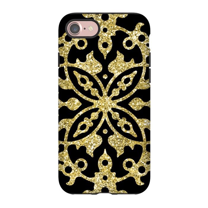 iPhone 7 StrongFit Black and Gold Fashion Case by Alemi