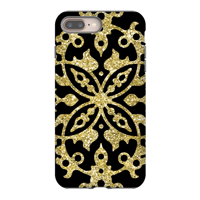 iPhone 7 plus StrongFit Black and Gold Fashion Case by Alemi
