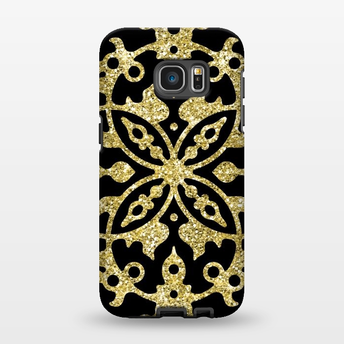 Galaxy S7 EDGE StrongFit Black and Gold Fashion Case by Alemi
