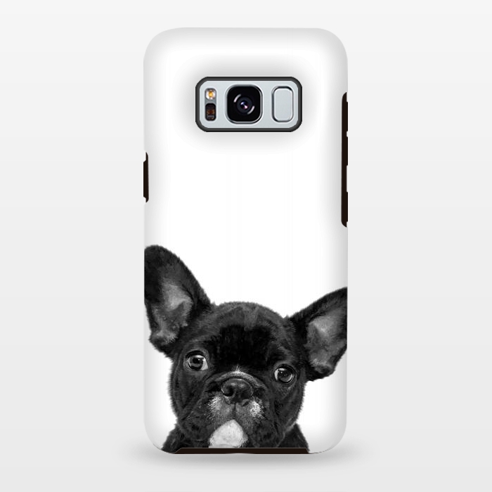 Galaxy S8 plus StrongFit Black and White French Bulldog by Alemi