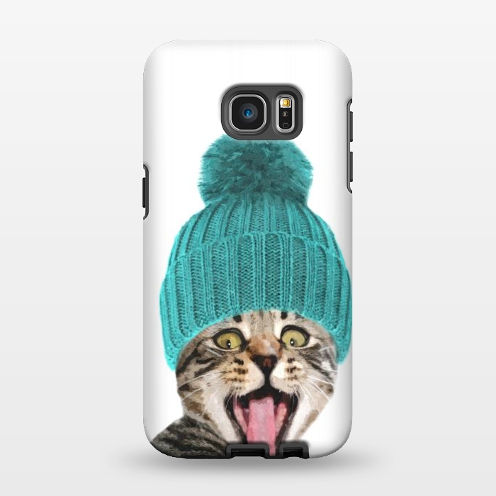 Galaxy S7 EDGE StrongFit Cat with Hat Portrait by Alemi