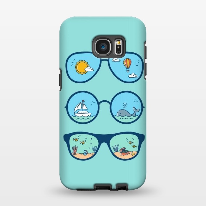 Galaxy S7 EDGE StrongFit Sunglasses Landscape by Coffee Man