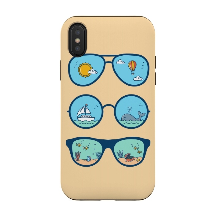 iPhone Xs / X StrongFit Sunglasses Landscape-2 by Coffee Man