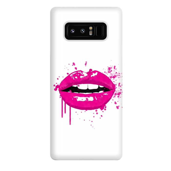 Galaxy Note 8 StrongFit Pink Lips by Alemi