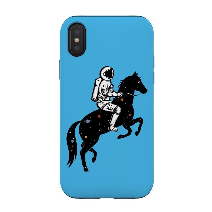 iPhone Xs / X StrongFit Astronaut and Horse by Coffee Man