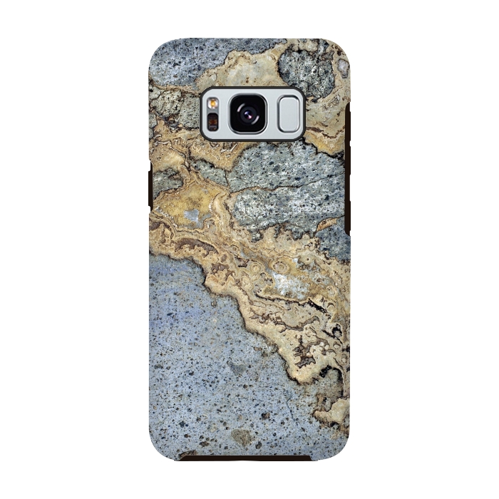 Galaxy S8 StrongFit Blue and Gold Marble by Alemi