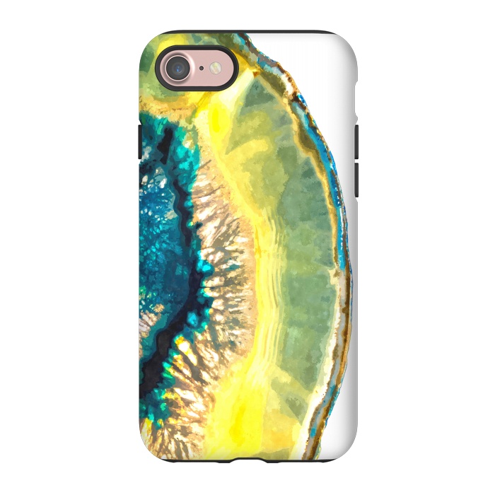 iPhone 7 StrongFit Blue and Yellow Agate by Alemi