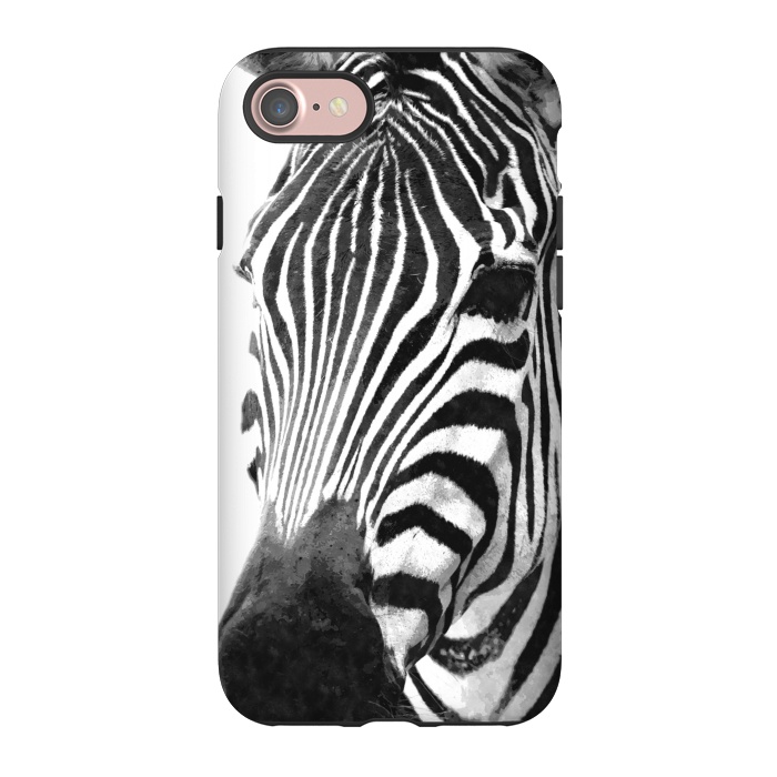 iPhone 7 StrongFit Black and White Zebra by Alemi