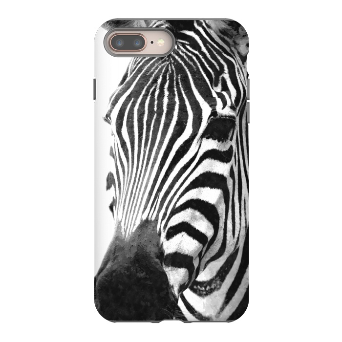 iPhone 7 plus StrongFit Black and White Zebra by Alemi
