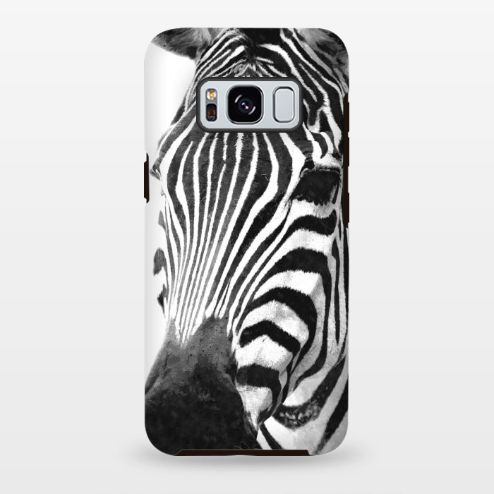 Galaxy S8 plus StrongFit Black and White Zebra by Alemi