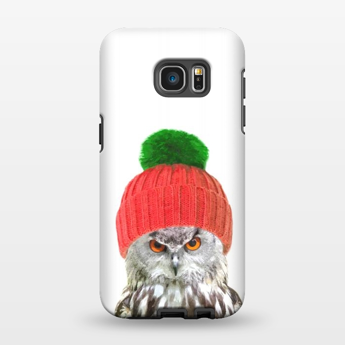 Galaxy S7 EDGE StrongFit Funny Owl Portrait by Alemi