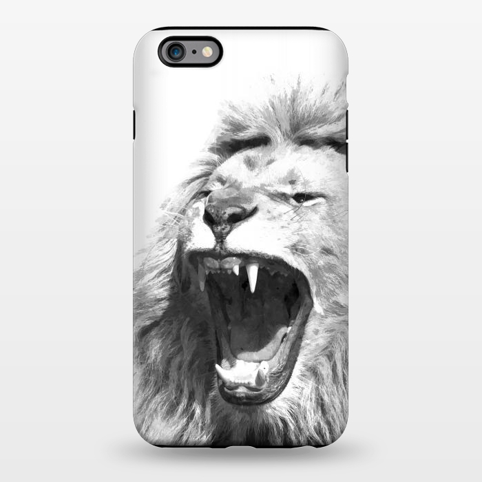 iPhone 6/6s plus StrongFit Black and White Fierce Lion by Alemi