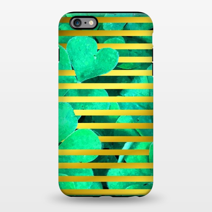 iPhone 6/6s plus StrongFit Clover and Gold Stripes Geometric Illustration by Alemi