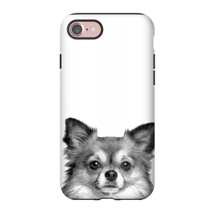 iPhone 7 StrongFit Black and White Chihuahua Portrait by Alemi
