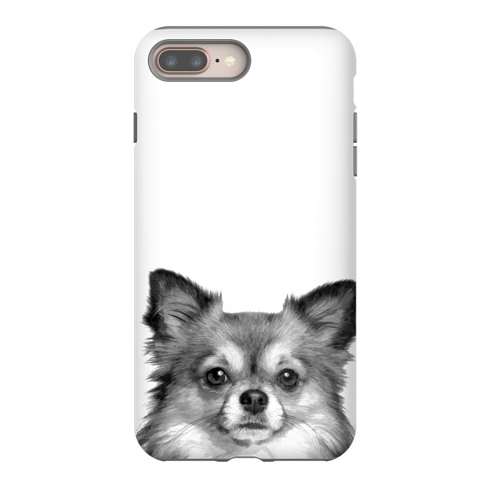 iPhone 7 plus StrongFit Black and White Chihuahua Portrait by Alemi