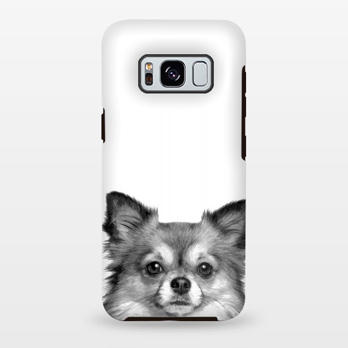 Galaxy S8 plus StrongFit Black and White Chihuahua Portrait by Alemi