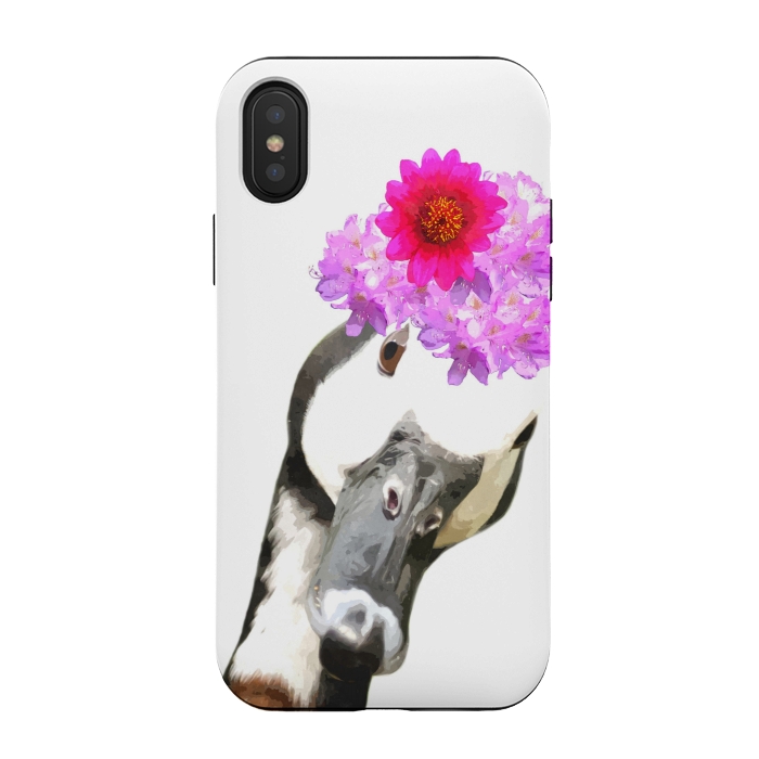 iPhone Xs / X StrongFit Funny Goose Portrait by Alemi