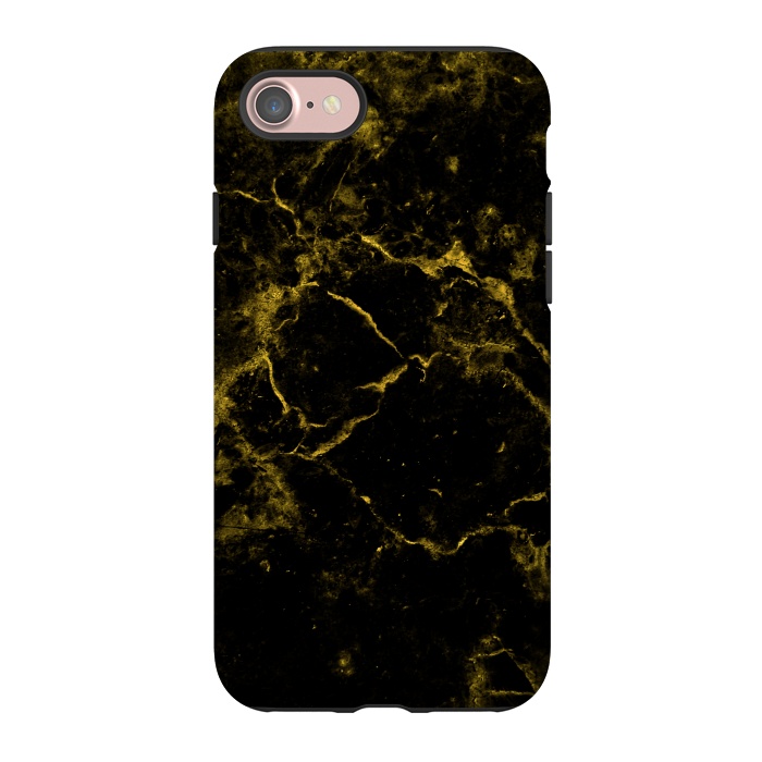 iPhone 7 StrongFit Black and Gold Marble by Alemi
