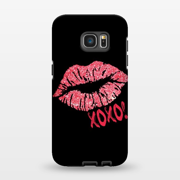 Galaxy S7 EDGE StrongFit Lips XOXO by Alemi