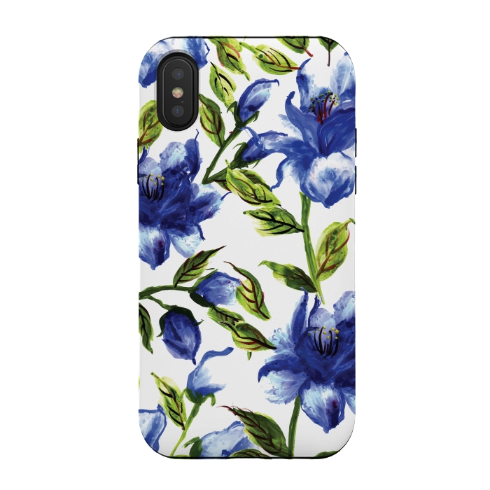iPhone Xs / X StrongFit Floral Print V by Bledi
