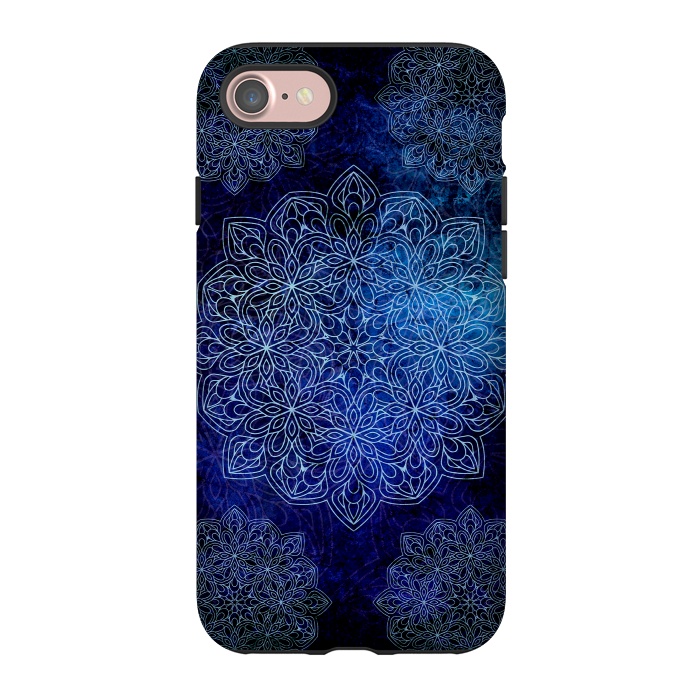 iPhone 7 StrongFit Blue Mandala  by Rossy Villarreal