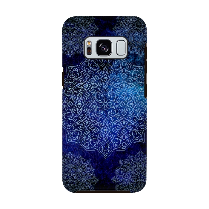 Galaxy S8 StrongFit Blue Mandala  by Rossy Villarreal