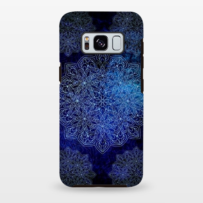 Galaxy S8 plus StrongFit Blue Mandala  by Rossy Villarreal