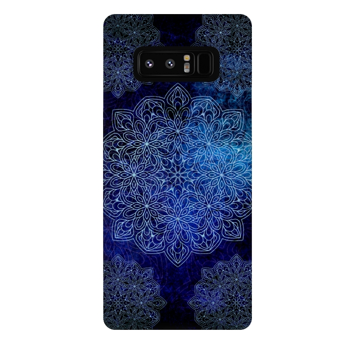 Galaxy Note 8 StrongFit Blue Mandala  by Rossy Villarreal