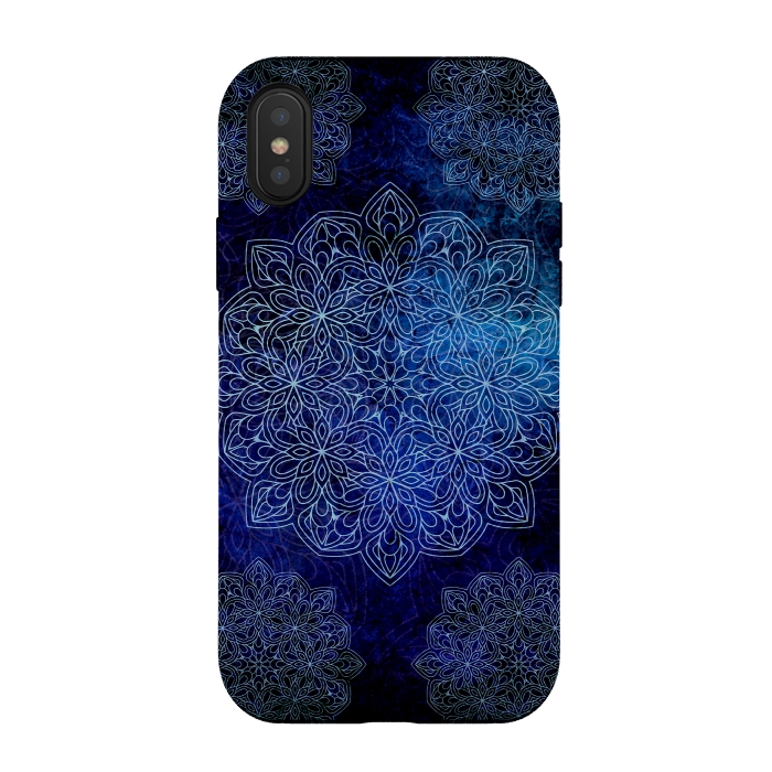 iPhone Xs / X StrongFit Blue Mandala  by Rossy Villarreal