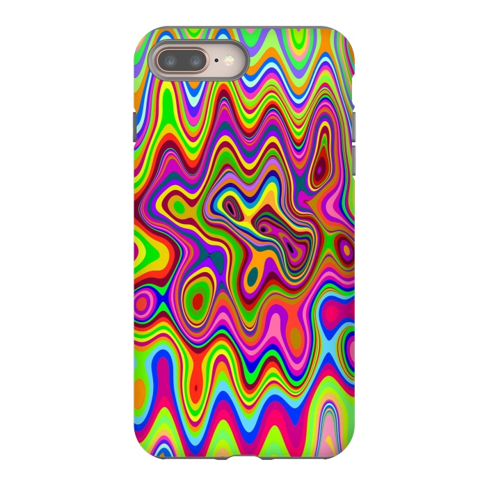iPhone 7 plus StrongFit Psychedelic Glowing Colors Pattern by BluedarkArt