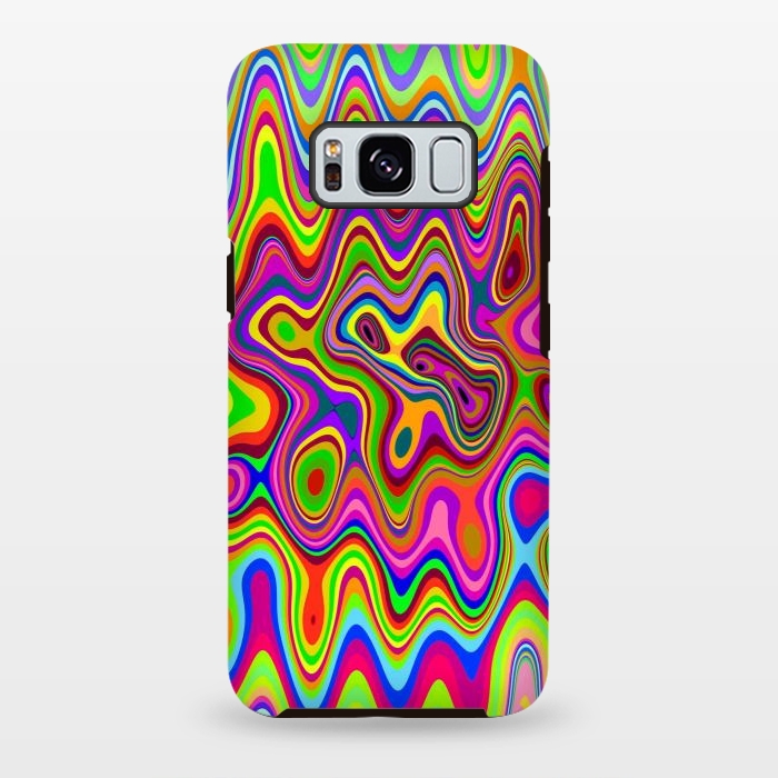 Galaxy S8 plus StrongFit Psychedelic Glowing Colors Pattern by BluedarkArt