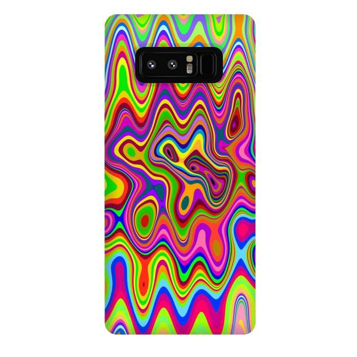 Galaxy Note 8 StrongFit Psychedelic Glowing Colors Pattern by BluedarkArt