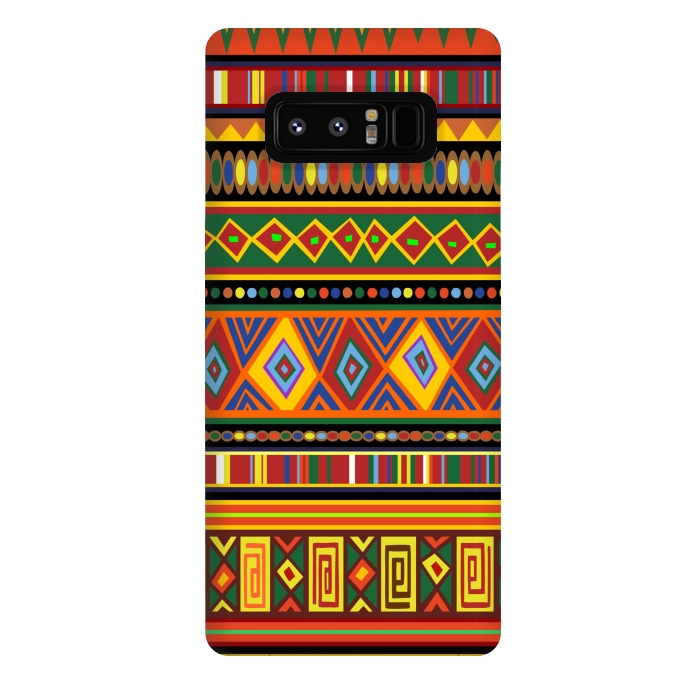 Galaxy Note 8 StrongFit Ethnic Colorful Pattern Africa Art by BluedarkArt