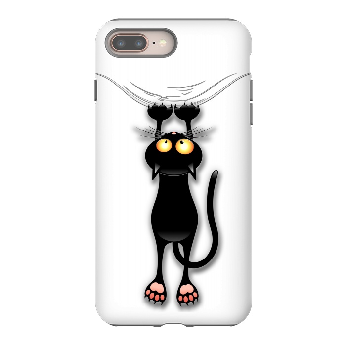 iPhone 7 plus StrongFit Fun and Naughty Cat Falling Down  by BluedarkArt
