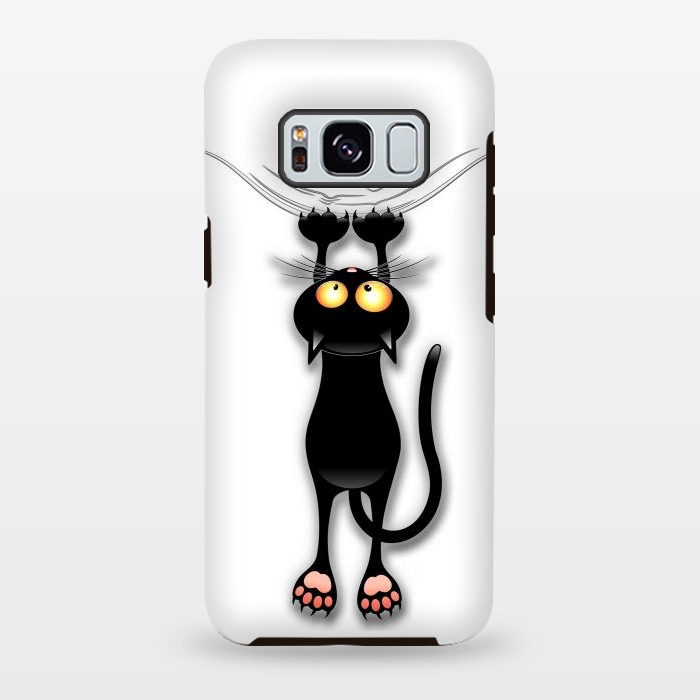 Galaxy S8 plus StrongFit Fun and Naughty Cat Falling Down  by BluedarkArt