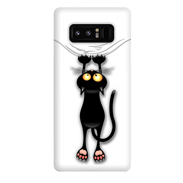Galaxy Note 8 StrongFit Fun and Naughty Cat Falling Down  by BluedarkArt