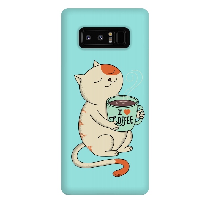Galaxy Note 8 StrongFit Cat and Coffee by Coffee Man