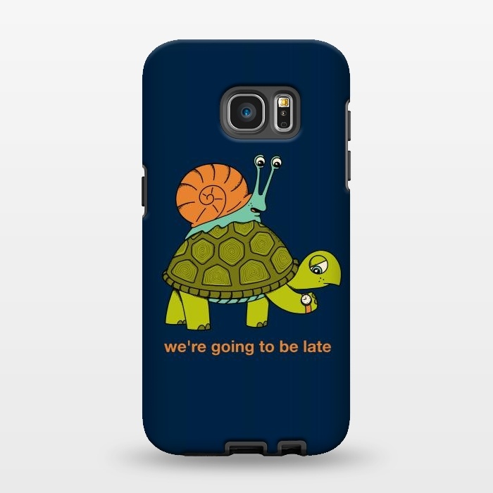 Galaxy S7 EDGE StrongFit Turtle and Snail by Coffee Man