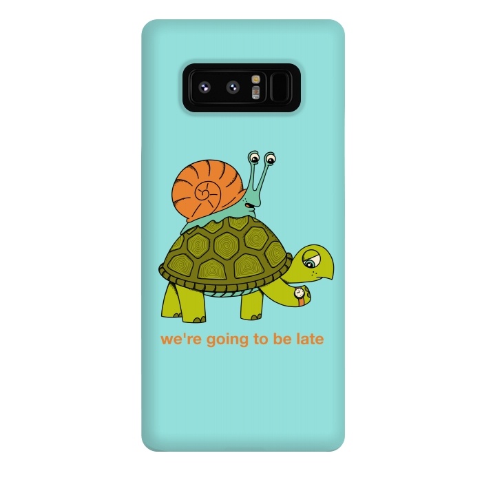 Galaxy Note 8 StrongFit Turtle and Snail-2 by Coffee Man