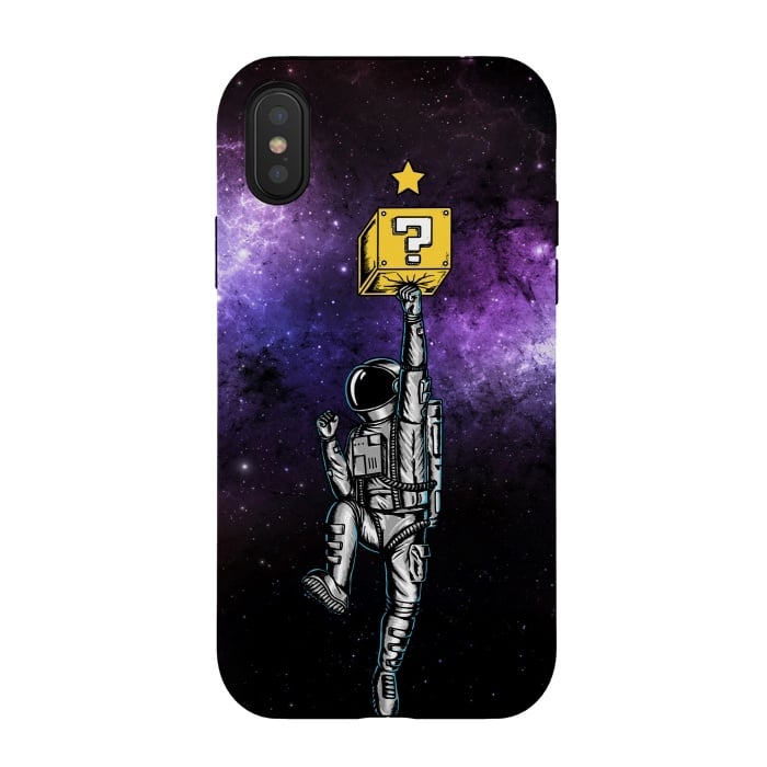 iPhone Xs / X StrongFit Astronaut and Star por Coffee Man