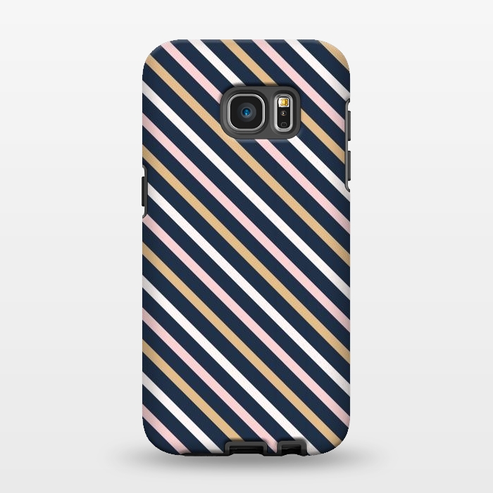 Galaxy S7 EDGE StrongFit Striped Background I by Bledi