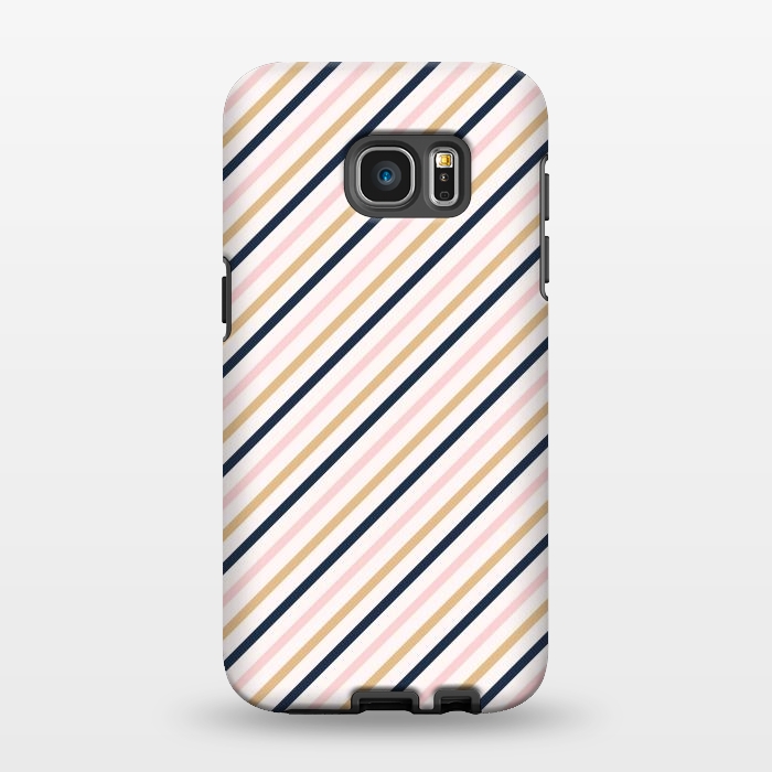Galaxy S7 EDGE StrongFit Striped Background II by Bledi