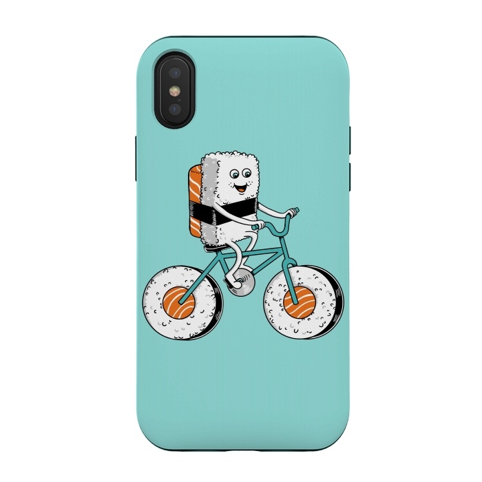 iPhone Xs / X StrongFit Sushi Bicycle by Coffee Man