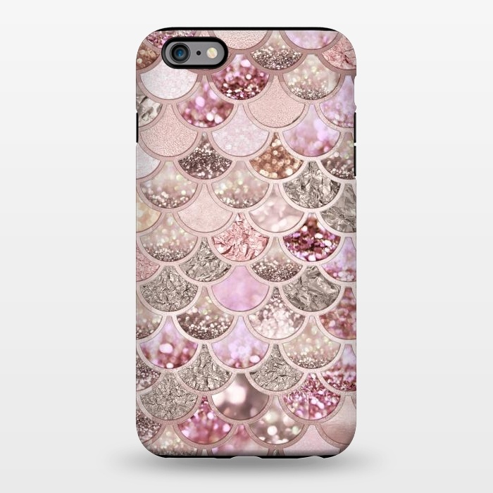 iPhone 6/6s plus StrongFit Multicolor Pink & Rose Gold Mermaid Scales by  Utart