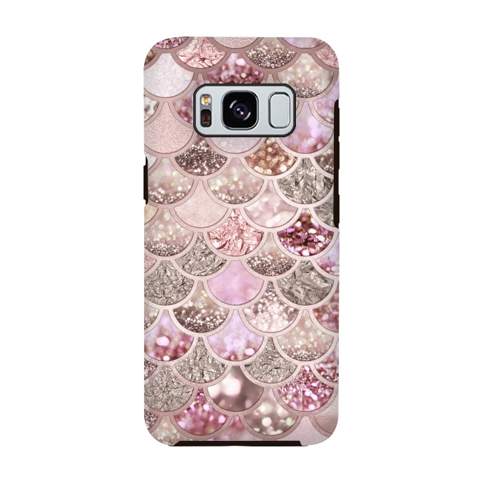 Galaxy S8 StrongFit Multicolor Pink & Rose Gold Mermaid Scales by  Utart