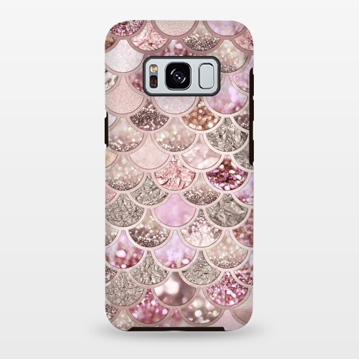Galaxy S8 plus StrongFit Multicolor Pink & Rose Gold Mermaid Scales by  Utart