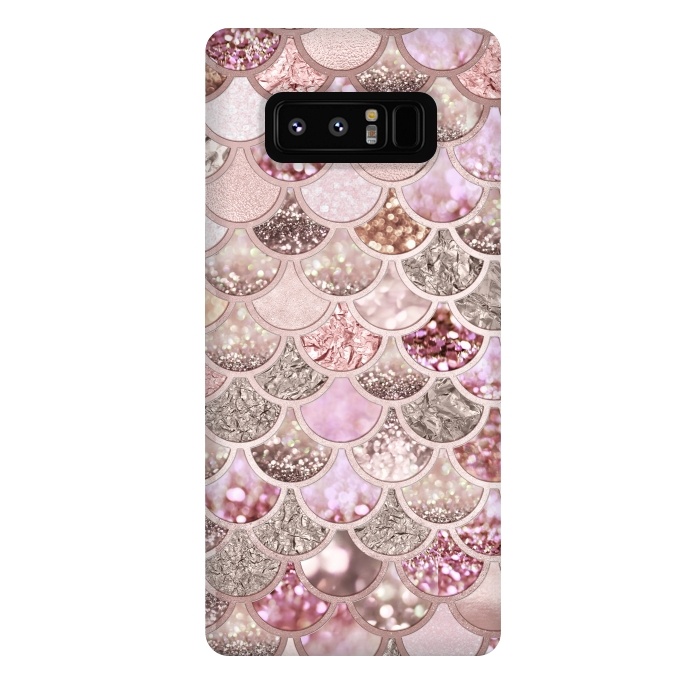 Galaxy Note 8 StrongFit Multicolor Pink & Rose Gold Mermaid Scales by  Utart