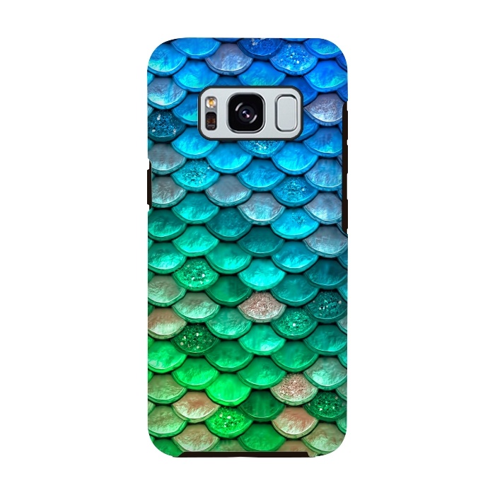 Galaxy S8 StrongFit Green & Blue Glitter Mermaid Scales by  Utart